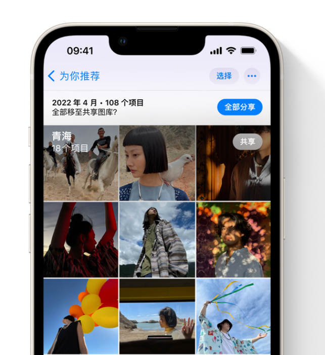 旌德苹果维修网点分享在 iPhone 上使用共享图库 